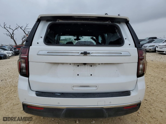 2023 Chevrolet Tahoe Commercial with VIN 1GNSCLED5PR350220, listed as a Copart auction lot 81706034 with 0 mi miles and Salvage Title. Bid and sale history available at carsss.com. Image 6.