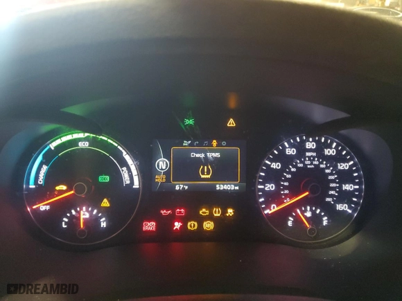 2017 Kia Optima Hybrid EX with VIN KNAGU4LE9H5012886, listed as a Copart auction lot 48868015 with 53,403 mi miles and Salvage Title. Bid and sale history available at carsss.com. Image 9.