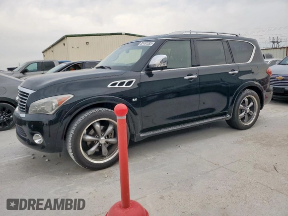 2014 Infiniti QX80 with VIN JN8AZ2NF0E9553001, listed as a Copart auction lot 53481285 with 159,107 mi miles and Clean Title. Bid and sale history available at carsss.com. Image 1.