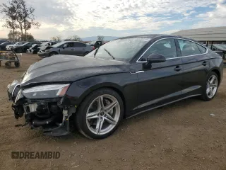 2022 Audi A5 Sportback S line Premium Plus with VIN WAUFACF59NA029037, listed as a Copart auction lot 83836014 with 35,140 mi miles and Salvage Title. Bid and sale history available at carsss.com. Image 1.