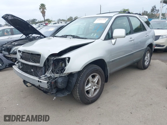 2002 Lexus RX 300 z VIN JTJGF10U020147473, wystawiony jako IAAI lot #41891418 z przebiegiem 158 223 mil mil oraz . Historia ofert i sprzedaży dostępna na DreamBid. Obrazek 2.
