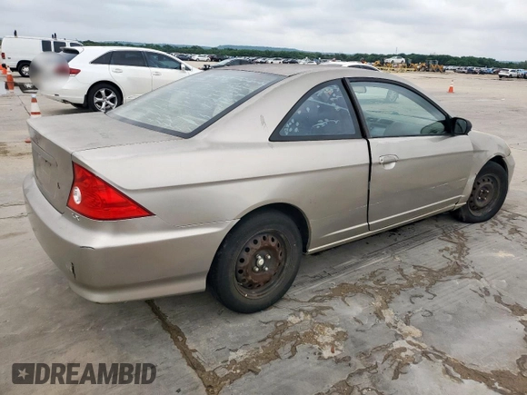 2004 Honda Civic LX with VIN 1HGEM22504L042804, listed as a Copart auction lot 55360395 with 0 mi miles and Clean Title. Bid and sale history available at carsss.com. Image 3.