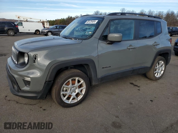 2021 Jeep Renegade Latitude with VIN ZACNJDBB6MPM76100, listed as a Copart auction lot 80125404 with 19,264 mi miles and Salvage title. Bid and sale history available at DreamBid. Image 1.