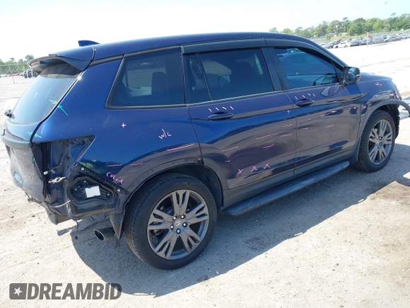 2019 Honda Passport EX-L with VIN 5FNYF7H52KB002430, listed as a IAAI auction lot 42095057 with 88,939 mi miles and . Bid and sale history available at carsss.com. Image 4.