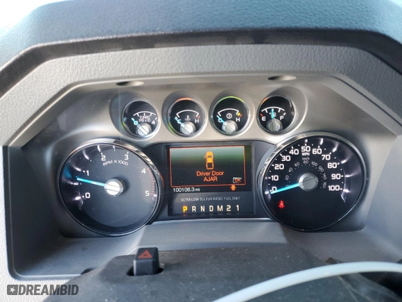 2015 Ford Super Duty F-250 SRW Lariat with VIN 1FT7W2BT0FEC85939, listed as a Copart auction lot 46214145 with 100,106 mi miles and Salvage Title. Bid and sale history available at carsss.com. Image 9.