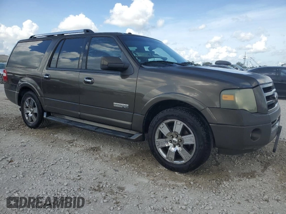 2008 Ford Expedition Max Limited with VIN 1FMFK19508LA74419, listed as a Copart auction lot 61180105 with 228,175 mi miles and Salvage title. Bid and sale history available at DreamBid. Image 4.