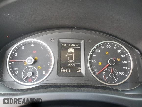 2013 Volkswagen Tiguan S with VIN WVGAV3AX6DW588083, listed as a Copart auction lot 60114965 with 109,318 mi miles and Salvage title. Bid and sale history available at DreamBid. Image 9.