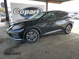 2018 Nissan Murano SL z VIN 5N1AZ2MG2JN123893, wystawiony jako Copart lot #53853055 z przebiegiem 115 646 mil mil oraz Szkoda całkowita • Salvage title. Historia ofert i sprzedaży dostępna na DreamBid. Obrazek 1.