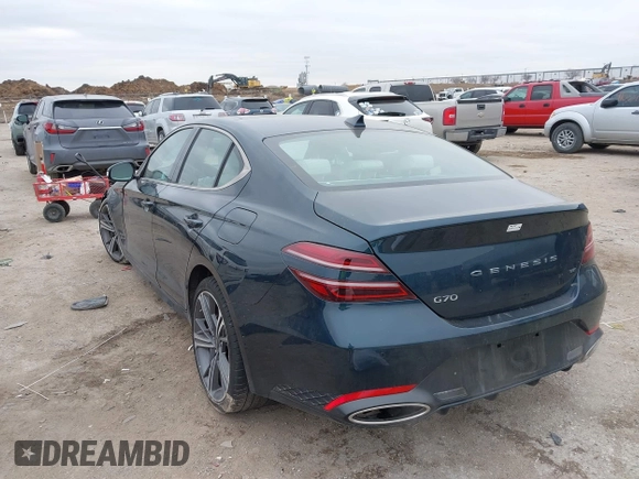 2024 Genesis G70 3.3T Sport Advanced with VIN KMTG54SE4RU139023, listed as a IAAI auction lot 41646110 with 12,204 mi miles. Bid and sale history available at carsss.com. Image 3.