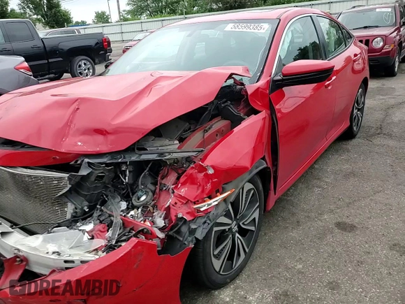 2016 Honda Civic EX-T with VIN 2HGFC1F36GH648281, listed as a Copart auction lot 58599385 with 131,145 mi miles and Salvage title. Bid and sale history available at DreamBid. Image 13.