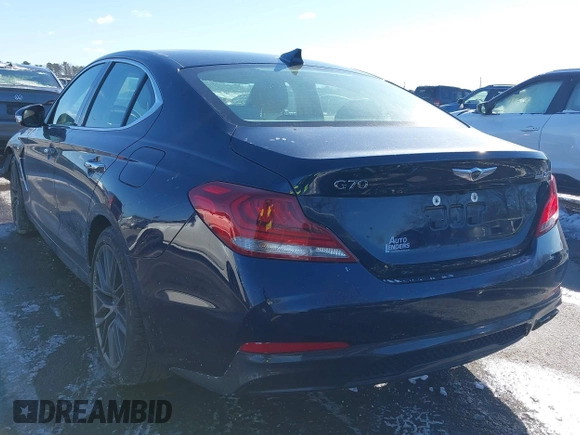 2019 Genesis G70 2.0T Advanced with VIN KMTG64LA0KU036566, listed as a IAAI auction lot 41263302 with 23,331 mi miles. Bid and sale history available at carsss.com. Image 3.