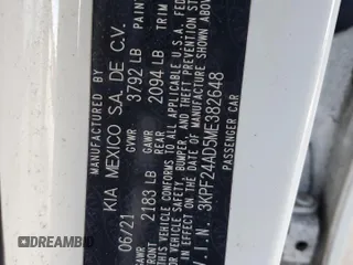 2021 Kia Forte LXS z VIN 3KPF24AD5ME382648, wystawiony jako Copart lot #64165115 z przebiegiem 62 665 mil mil oraz Szkoda całkowita • Salvage title. Historia ofert i sprzedaży dostępna na DreamBid. Obrazek 12.