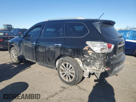 2013 Nissan Pathfinder Platinum with VIN 5N1AR2MMXDC646357, listed as a Copart auction lot 43023005 with 101,309 mi miles and Salvage Title. Bid and sale history available at carsss.com. Image 2.
