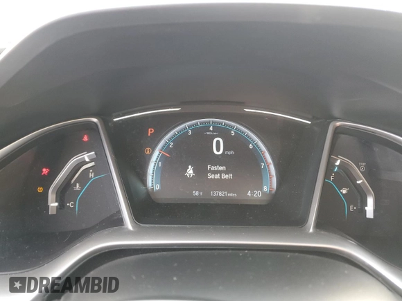 2019 Honda Civic Sedan EX with VIN JHMFC1F38KX004640, listed as a Copart auction lot 48325645 with 137,821 mi miles and Salvage Title. Bid and sale history available at carsss.com. Image 9.