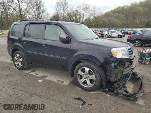 2013 Honda Pilot EX-L with VIN 5FNYF4H67DB040181, listed as a Copart auction lot 54472635 with 158,794 mi miles and Salvage Title. Bid and sale history available at carsss.com. Image 4.