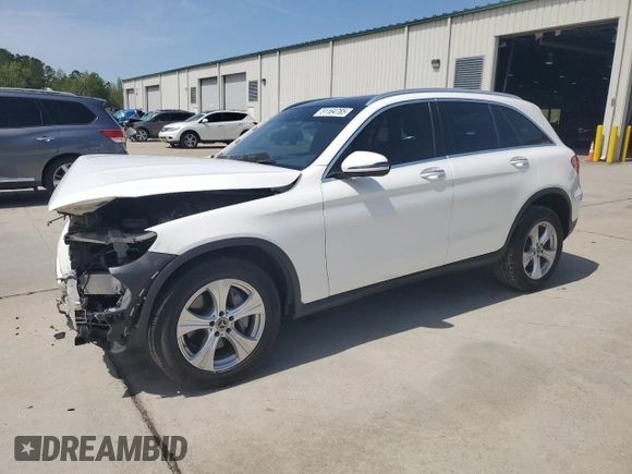 2018 Mercedes-Benz GLC with VIN WDC0G4JB1JV103428, listed as a Copart auction lot 51164785 with 91,960 mi miles and Salvage Title. Bid and sale history available at carsss.com. Image 1.