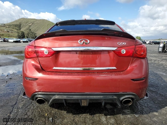 2015 Infiniti Q50 Premium with VIN JN1BV7AP9FM346048, listed as a Copart auction lot 47610055 with 89,963 mi miles and Salvage Title. Bid and sale history available at carsss.com. Image 6.