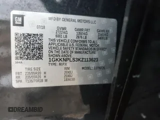 2019 GMC Acadia Denali with VIN 1GKKNPLS3KZ113623, listed as a Copart auction lot 53991825 with 35,524 mi miles and Salvage Title. Bid and sale history available at carsss.com. Image 14.