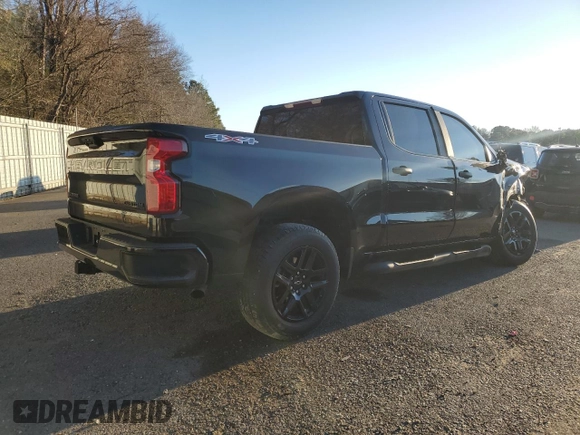 2022 Chevrolet Silverado 1500 Custom with VIN 1GCPDBEK9NZ524775, listed as a Copart auction lot 41422045 with 23,819 mi miles and Salvage Title. Bid and sale history available at carsss.com. Image 3.