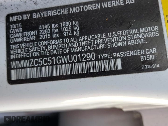 2016 MINI Countryman S with VIN WMWZC5C51GWU01290, listed as a Copart auction lot 77684384 with 106,811 mi miles and Salvage Title. Bid and sale history available at DreamBid. Image 13.