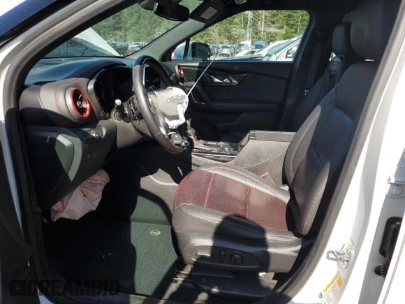 2022 Chevrolet Blazer RS with VIN 3GNKBKRS4NS198298, listed as a Copart auction lot 47863555 with 38,442 mi miles and Salvage title. Bid and sale history available at DreamBid. Image 7.