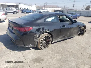 2025 BMW M4 Competition xDrive with VIN WBS33HK09SCS59001, listed as a Copart auction lot 75733354 with 0 mi miles and Salvage Title. Bid and sale history available at carsss.com. Image 3.