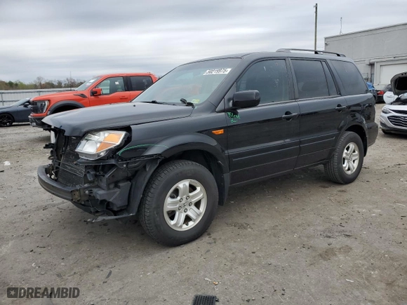 2008 Honda Pilot VP with VIN 5FNYF28258B029056, listed as a Copart auction lot 50219975 with 116,683 mi miles and Salvage Title. Bid and sale history available at carsss.com. Image 1.