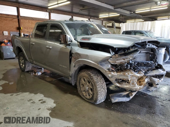 2020 Ram 2500 Laramie with VIN 3C6UR5FL7LG196466, listed as a Copart auction lot 49273125 with 0 mi miles and Salvage Title. Bid and sale history available at carsss.com. Image 4.