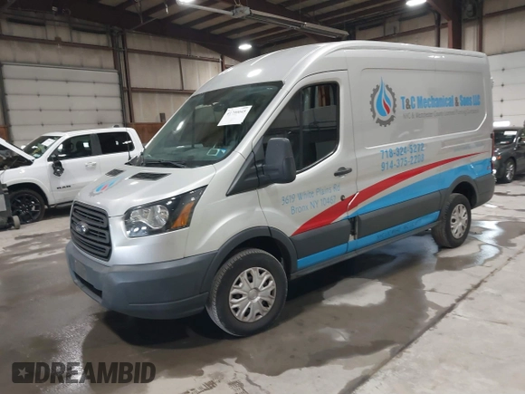 2015 Ford Transit Cargo with VIN 1FTNR1CM6FKA19083, listed as a IAAI auction lot 41790045 with 56,762 mi miles and . Bid and sale history available at carsss.com. Image 2.