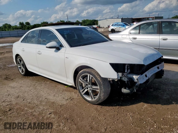 2018 Audi A4 Premium Plus with VIN WAUENAF40JA139187, listed as a Copart auction lot 58525945 with 67,889 mi miles and Salvage title. Bid and sale history available at DreamBid. Image 4.