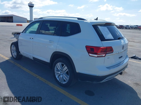 2019 Volkswagen Atlas SEL with VIN 1V2MR2CA2KC597854, listed as a IAAI auction lot 41924853 with 96,847 mi miles and . Bid and sale history available at DreamBid. Image 3.