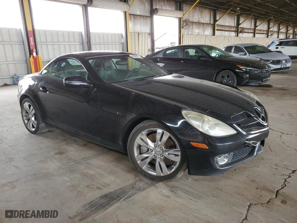 2009 Mercedes-Benz SLK-Class 3.5L with VIN WDBWK58F99F190805, listed as a Copart auction lot 49301055 with 188,767 mi miles and Clean Title. Bid and sale history available at carsss.com. Image 4.