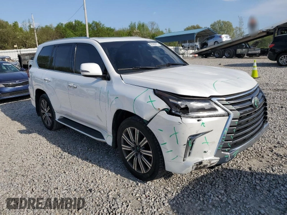2016 Lexus LX 570 with VIN JTJHY7AX3G4191641, listed as a Copart auction lot 52580875 with 122,950 mi miles and Salvage Title. Bid and sale history available at DreamBid. Image 4.