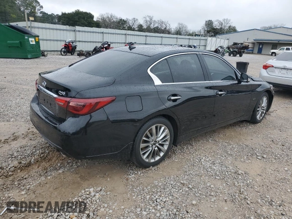 2020 Infiniti Q50 Luxe z VIN JN1EV7AR2LM252670, wystawiony jako Copart lot #45817375 z przebiegiem 69 305 mil mil oraz Szkoda całkowita • Salvage title. Historia ofert i sprzedaży dostępna na DreamBid. Obrazek 3.