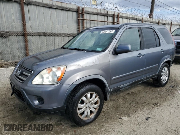 2005 Honda CR-V EX SE with VIN JHLRD78905C009216, listed as a Copart auction lot 53191235 with Not Provided miles and Clean Title. Bid and sale history available at carsss.com. Image 1.