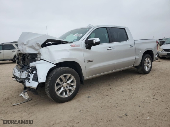 2019 Chevrolet Silverado 1500 LTZ with VIN 3GCUYGED9KG256523, listed as a Copart auction lot 45790835 with 77,435 mi miles and Salvage Title. Bid and sale history available at carsss.com. Image 1.