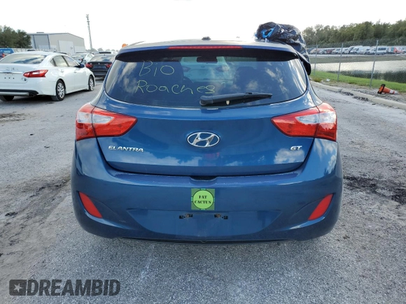 2014 Hyundai Elantra GT with VIN KMHD35LH2EU181072, listed as a Copart auction lot 76887584 with 0 mi miles and Salvage Title. Bid and sale history available at carsss.com. Image 6.