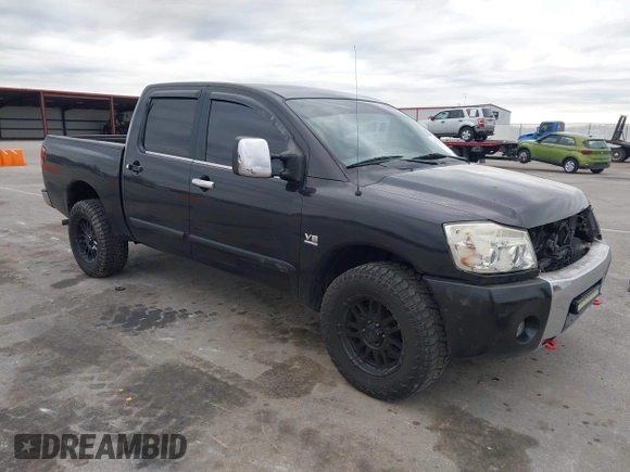 2004 Nissan Titan LE with VIN 1N6AA07B24N524572, listed as a IAAI auction lot 41173741 with 276,755 mi miles and . Bid and sale history available at DreamBid. Image 1.