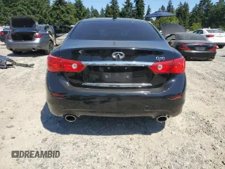 2014 Infiniti Q50 Premium with VIN JN1BV7AP7EM673904, listed as a Copart auction lot 63665865 with 88,544 mi miles and Clean title. Bid and sale history available at DreamBid. Image 6.