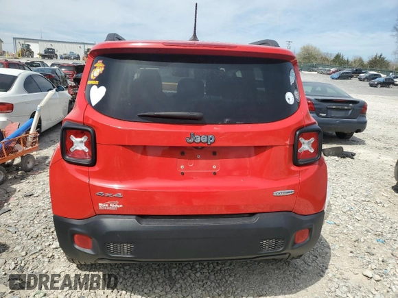 2017 Jeep Renegade Latitude with VIN ZACCJBBB6HPE38872, listed as a Copart auction lot 49325925 with 93,796 mi miles and Salvage Title. Bid and sale history available at carsss.com. Image 6.