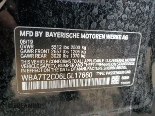 2020 BMW 7 Series 740i z VIN WBA7T2C06LGL17660, wystawiony jako Copart lot #57347885 z przebiegiem Nie podano mil oraz Tytuł czysty. Historia ofert i sprzedaży dostępna na DreamBid. Obrazek 12.