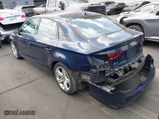 2018 Audi A3 Sedan Premium with VIN WAUAUGFF7J1051629, listed as a IAAI auction lot 41885251 with 86,606 mi miles. Bid and sale history available at carsss.com. Image 3.