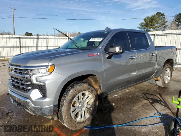 2024 Chevrolet Silverado 1500 LTZ with VIN 1GCUDGE82RZ388659, listed as a Copart auction lot 88342505 with 10,333 mi miles and Salvage Title. Bid and sale history available at DreamBid. Image 1.