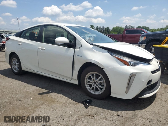 2020 Toyota Prius LE with VIN JTDL9RFU5L3017235, listed as a Copart auction lot 64452855 with Not provided miles and Salvage title. Bid and sale history available at DreamBid. Image 4.