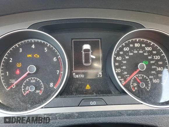 2016 Volkswagen Golf TSI S with VIN 3VWC17AU8GM512050, listed as a Copart auction lot 54737445 with 128,770 mi miles and Clean Title. Bid and sale history available at DreamBid. Image 9.