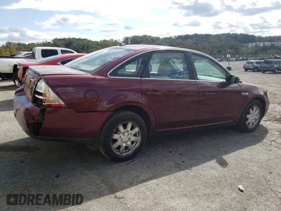 2008 Ford Taurus SEL with VIN 1FAHP24W68G143844, listed as a Copart auction lot 41417485 with 195,172 mi miles and Salvage title. Bid and sale history available at DreamBid. Image 3.