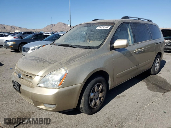 2008 Kia Sedona EX with VIN KNDMB233286219063, listed as a Copart auction lot 73514184 with 153,044 mi miles and Clean Title. Bid and sale history available at carsss.com. Image 1.