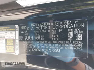 2017 Kia Sportage EX with VIN KNDPN3AC3H7285581, listed as a IAAI auction lot 42366792 with 90,959 mi miles and . Bid and sale history available at DreamBid. Image 9.