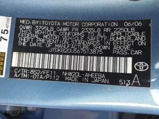 2006 Toyota Prius with VIN JTDKB20U567513875, listed as a IAAI auction lot 41914875 with 163,333 mi miles. Bid and sale history available at carsss.com. Image 9.