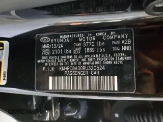 2024 Hyundai Venue SEL with VIN KMHRC8A30RU320524, listed as a Copart auction lot 48223435 with 7,418 mi miles and Salvage title. Bid and sale history available at DreamBid. Image 14.